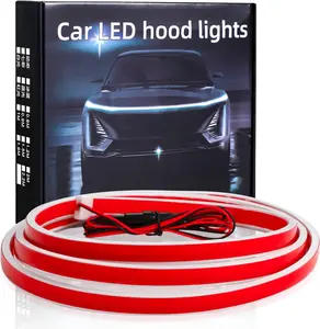 71 Inches  Hood Light Strip,Dynamic LED Strip Light,Exterior Flexible Daytime Running Light Strip for ,SUV (White Light)