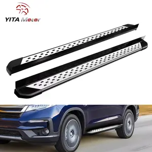 OEDRO Running Boards Compatible with 2016-2022 Honda Pilot SUV Aluminum Side Step Nerf Bars Step Rails Sport Utility 4-Door Truck Pickup Rock Panel Off Road Exterior Accessories, Black