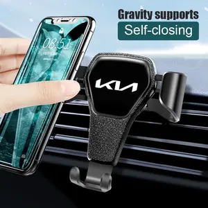 Gravity Car Phone Holder Car Air Vent Clip Mount Mobile Phone Holder For KIA Carnival Niro EV9 K8 Forte Cerato Sportage Ray EV Telluride Seltos Cadenza RIO EV6 Stinger Ceed Picanto Sorento Borrego K5 K9 Syros Optima Sonet EV3