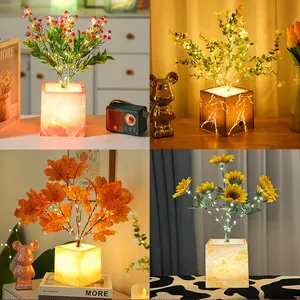 New cross-border LED artificial flower lamp, decorative lamp, flower pot lamp, night light, decorative light, ambiance light, tree lamp