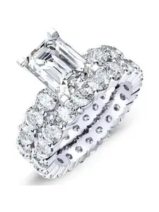 Angela - Emerald Moissanite Bridal Set