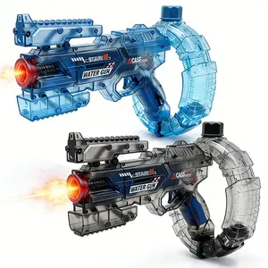 Stylish Space Water Gun with energy enhancement, dynamic lights, burst transform, auto rapid spray, large capacity, long-distance jet, for pool parties, backyard games and family gatherings
