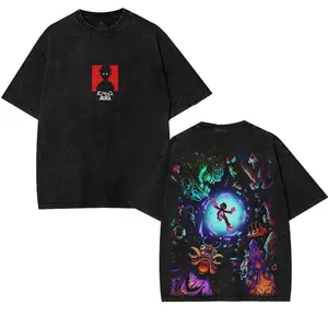 Shigeo Kageyama Mob Psycho 100 T-Shirt 100% Power Anime Graphic Washed Tee Streetwear Unisex American Made Oversized Cotton Fit 90s