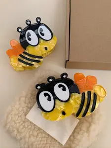 Cute Cartoon Bee Design Hair Claws, Fashionable Hair Accessories for Women & Girls, Lovely Hairwear for Daily Used, Hair Clip Set