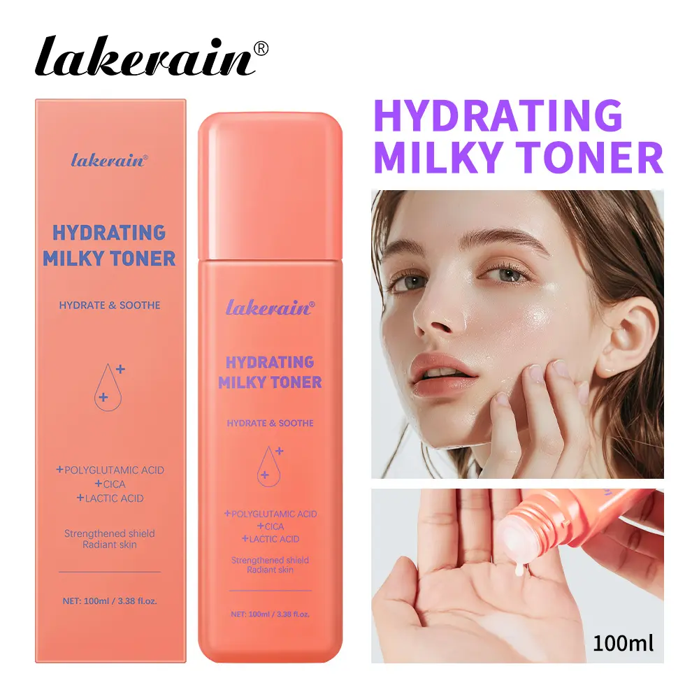 Multi-Use Hydrating Toner Lotion, with Proline + Centella Asiatica, Milk Creamy Texture for Deep Hydration, Moisturizing, Instant Cooling Face Skin, Moisture Lock, Translucent Glowing Skin, Sensitive Skin & Sunburn Recovery