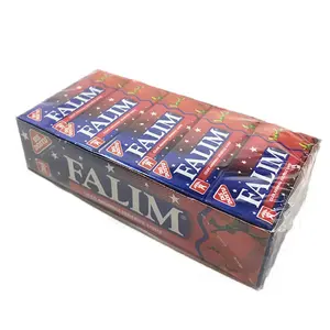 Falim Sugarless Plain Gum Strawberry Flavor 100 Piece - Snack Product