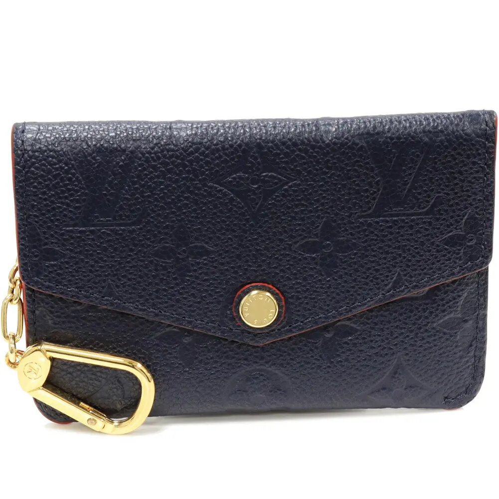 Pre-owned Louis Vuitton Calfskin Small Leather Goods Monogram Empreinte Pochette Clé 2way coin case key case M62017