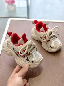 Card Patchwork Sneakers with Velcro Straps, Breathable Anti-Slip Casual Shoes for Spring & Fall, Comfortable and Durable