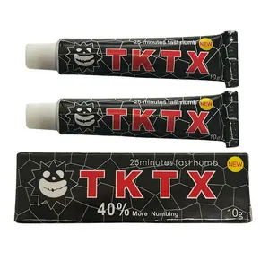 TKTX Black Numbing Cream - 40% Lidocaine for Tattoo & Laser Hair Removal - Topical Analgesic for 6-8 Hours Pain Relief - Quick Absorption - Skin Friendly - 10g