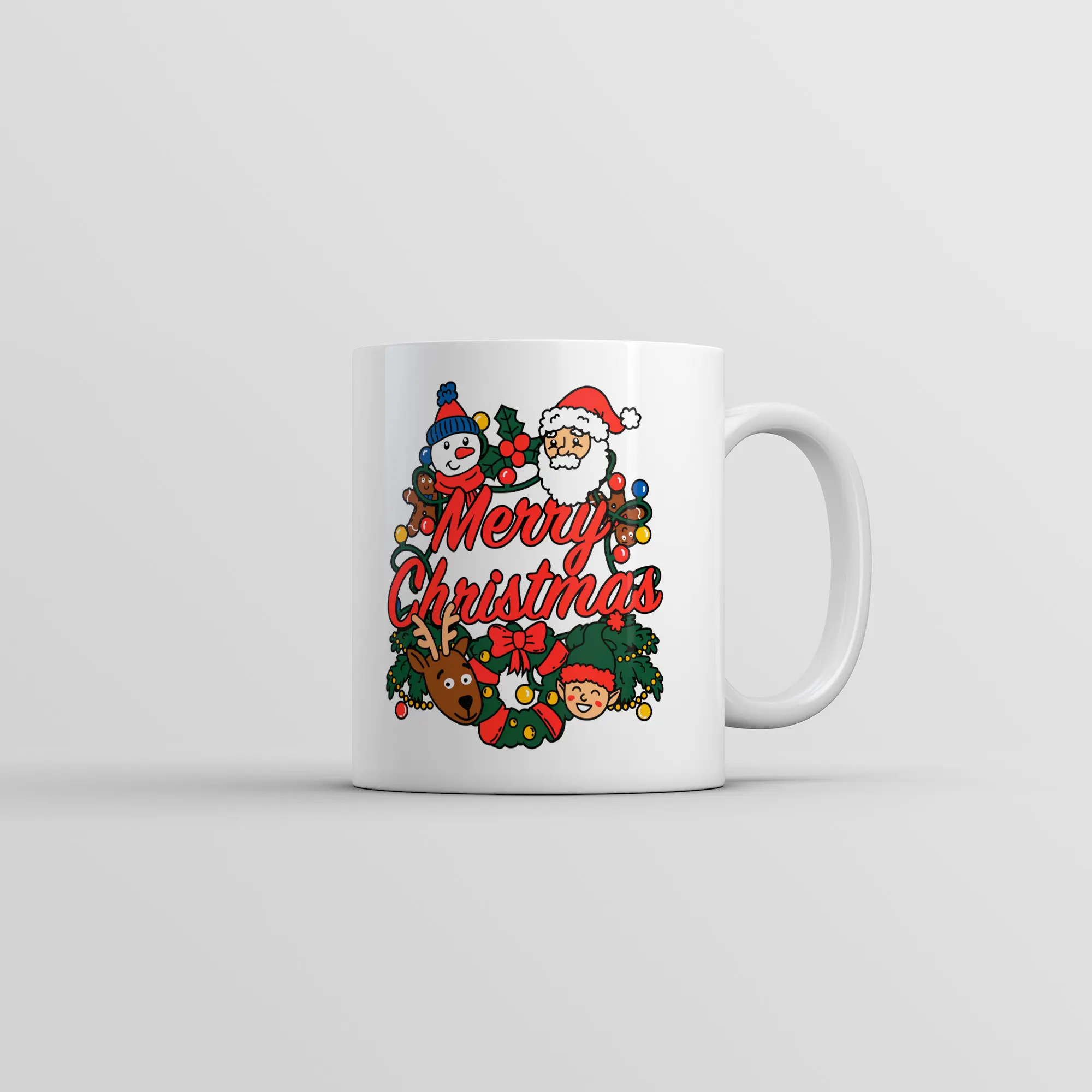 Merry Christmas Mug Funny Sarcastic Christmas Decorative Gift Coffee Cup - 11oz Funny Coffee Mugs Ceramic Printed Drinkware Cup