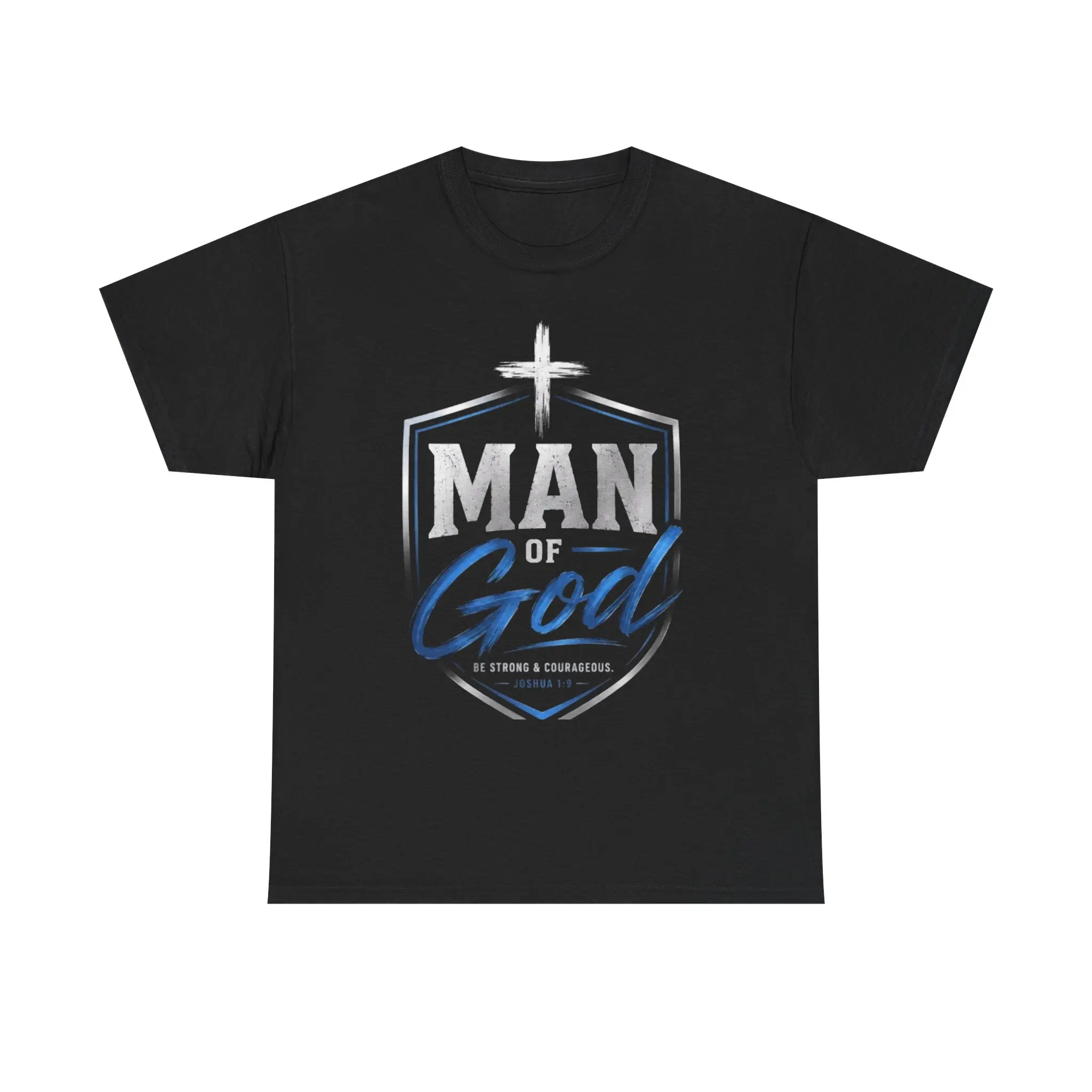 Man of God Shield T-Shirt | Christian Faith Scripture Tee