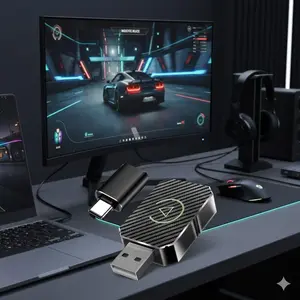 Wireless CarPlay Adapter Android Auto USB C USB A CarPlay Wireless Adapter for Factory Wired CarPlay Cars iPhone iOS 10 Plus Android 11 Plus Plug Play Hands Free