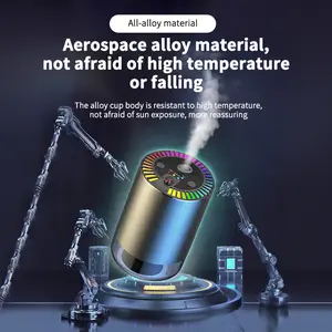 Smart Car Diffuser with LED Light Diffuser 50ML Car Fragrance Spray Auto Start Stop for Car Office Home with Starry Sky Effect and Solid Design