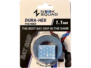 NookSquad Dura-Hex Polymer Baseball Bat Grip 1.1mm - Premium Adhesive Backing & Easy Installation for Superior Grip Performance - Batting Practice Equipment