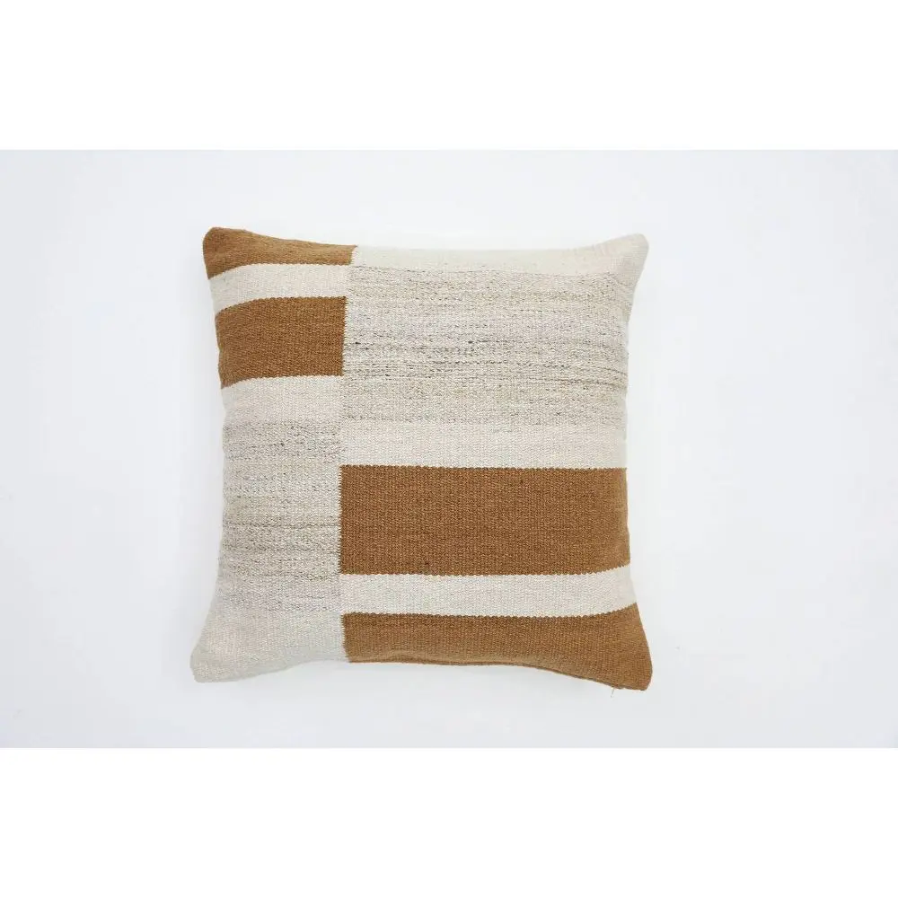 Contemporary Blocked Woven Square Throw Pillow, Decorative Cushion - Threshold