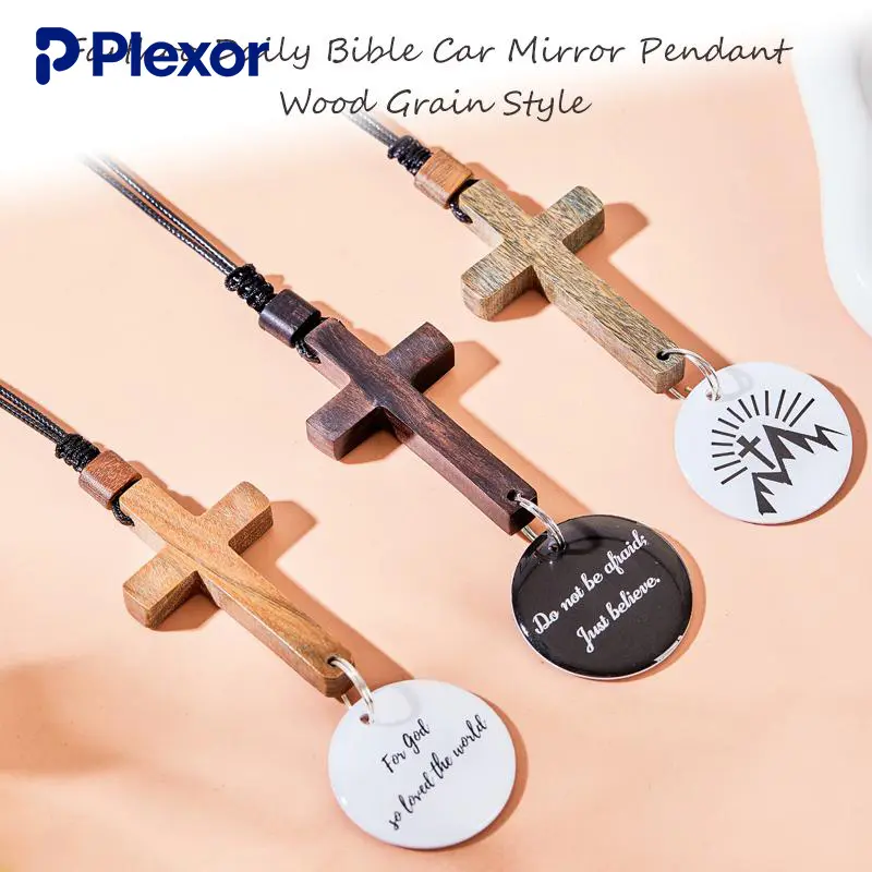 Faithoo Bible Verse Car Rearview Hanging Cross Ornament, Car Rearview Mirror Cross Pendant, Christian Accessories Vehicle Truck car decor men's car accessories car stuff for women boujee car accessories car decor