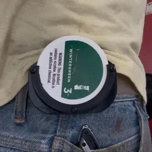 Nic Can Holster Compatible with slim nicotine Cans Durable Belt Accessory for Quick Access and Stylish Storage Drinkware High-Quality Material Modern Low-Profile Look Universal Fit Black