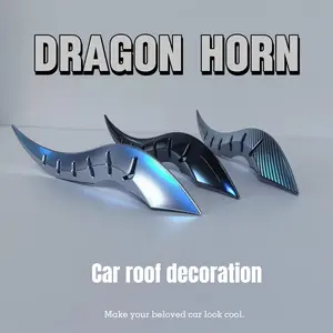 Dragon Horn Car Roof Decor – Universal Fantasy Spike for SUV Truck Motorcycle ATV – Aggressive Matte Finish Car Styling Accessory for Off-Road & JDM Enthusiasts – No Drill, Easy Install