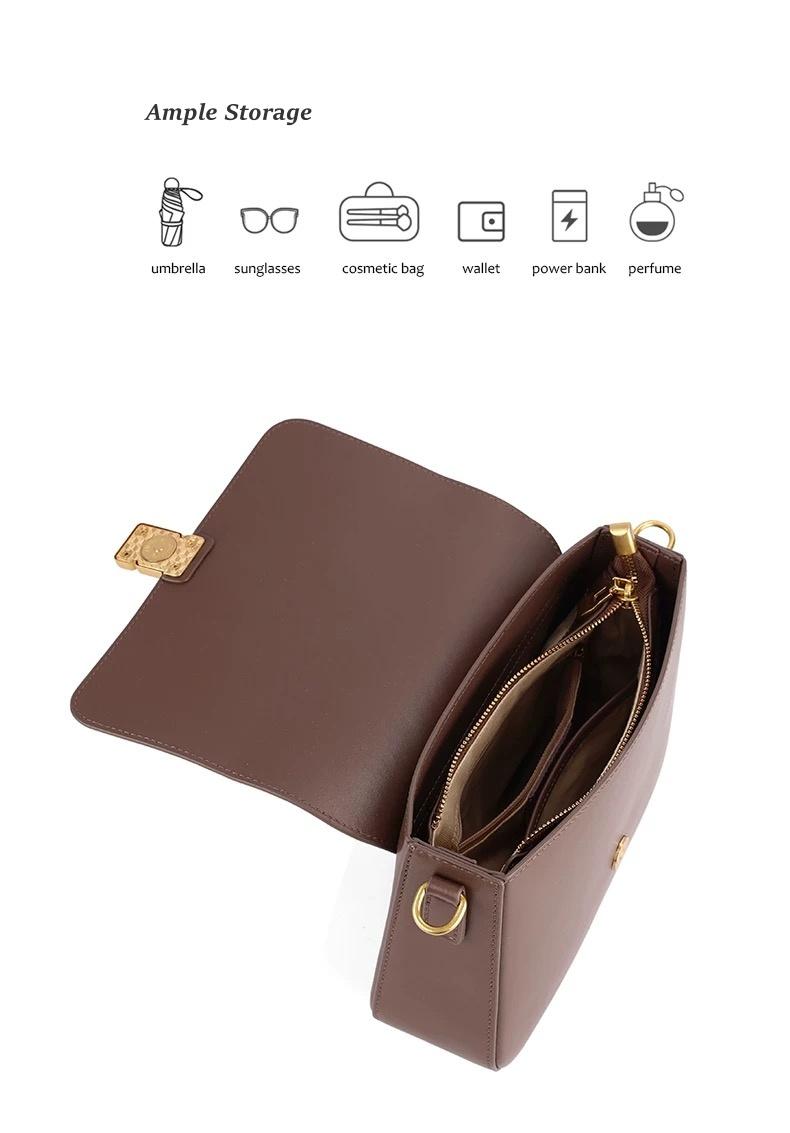 Genuine Leather Tofu Square Bag 2026 New Arrival, Women's Vintage Underarm Bag, Commute Handbag, Luxury Minimalist Shoulder & Crossbody Bag