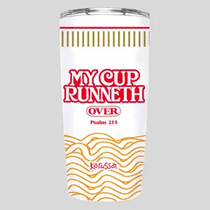 Kerusso 20 oz Stainless Steel Thermal Flask - Portable Water Bottle for Outdoors, Runneth Over Drinkware