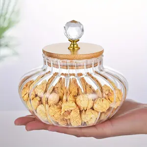 1 One Glass Sealed Can, Kitchen Food Storage Tank, Candy Box, Grocery Food Storage Tank, Snack Jar, Glass Jar, Pickling Jar, Home Kitchen Storage Product