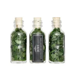 Nephrite Jade Gem Bottle - Polished Chips of Nephrite Jade Crystals