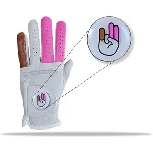 Shocker Funny Golf Glove Men's - Funny Golf Glove with Magnetic Ball Marker, Premium 100% Cabretta Leather, Durable Grip, Adult Men's for Left & Right Hand Golfers, Small to XXL Sizes