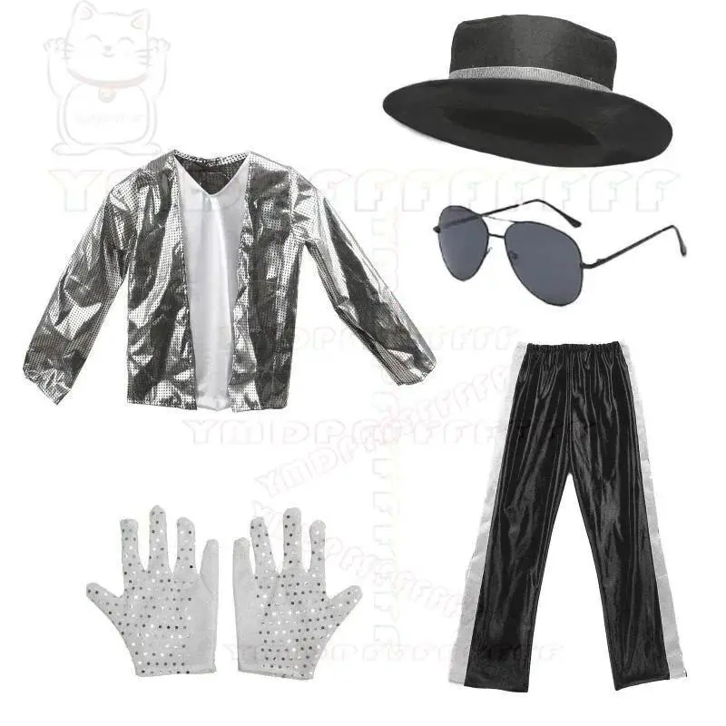 Black Michael Jackson cosplay set world's top dance king not surpassed Halloween hot selling