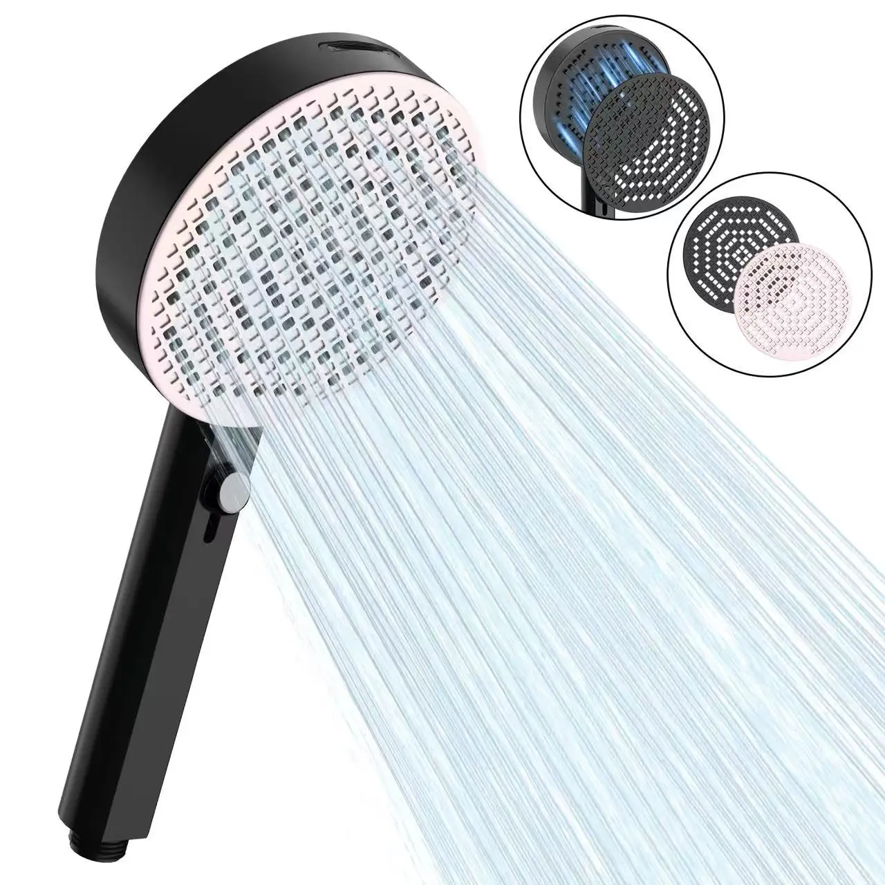 High Pressure Dual Panel Shower Head, Magnetic Docking, 6+1 Spray Modes with Powerful Jet, Handheld Shower for Daily Bath & Pet Washing