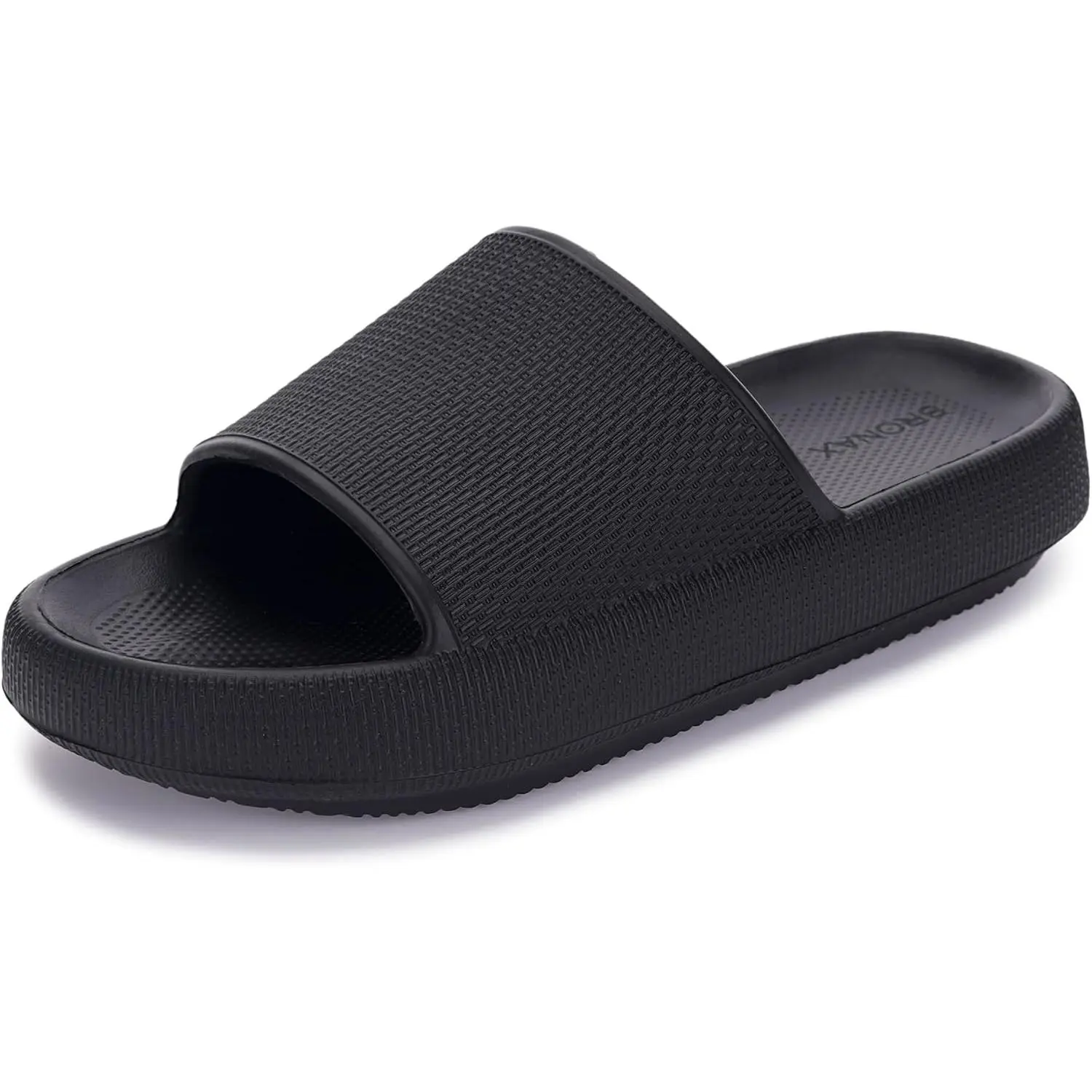 BRONAX Pillow Flipflop Slippers for Women and Men, Cushioned Thick Sole House Slides, Shower Sandals