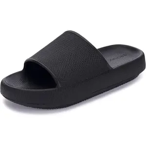 BRONAX Pillow Flipflop Slippers for Women and Men, Cushioned Thick Sole House Slides, Shower Sandals