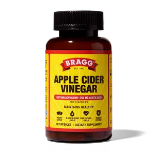 Bragg ACV Supplement - 750 mg Acetic Acid, Vitamin D & Zinc for Immunity, Metabolism & Wellness - 90 Capsules