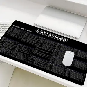 Java Shortcut Keys Mouse Pad, Non-slip Rubber Base Stitched Edge Mouse Pad, Office Desk Pad, Computer Keyboard Pad for Home Office Game