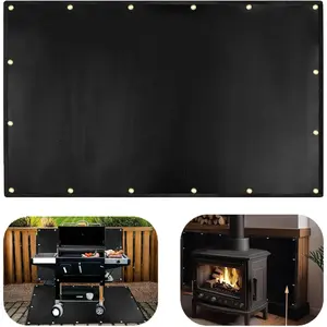 3' X 5' heat shield for the wall behind the grill, Fireproof heat shield for grill, protecting deck fence railing from grill heat, stove wall protector, BBQ grill mat ,grill mats for outdoor grill