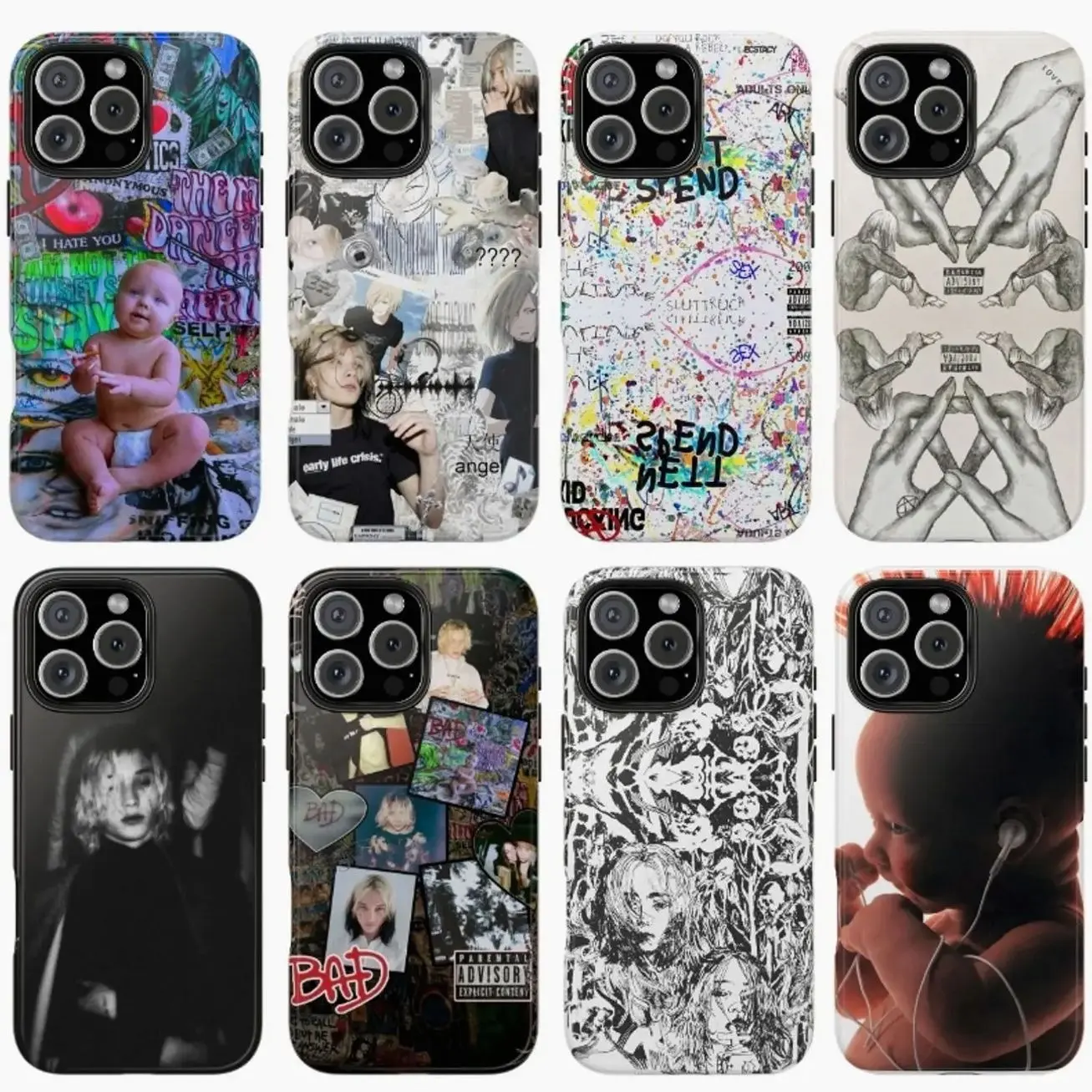 Nettspend Phone Case, Early Life Crisis Tour Inspired Album Cover, Stylish Music Fan Phone Cover Compatible with iPhone, Samsung Galaxy