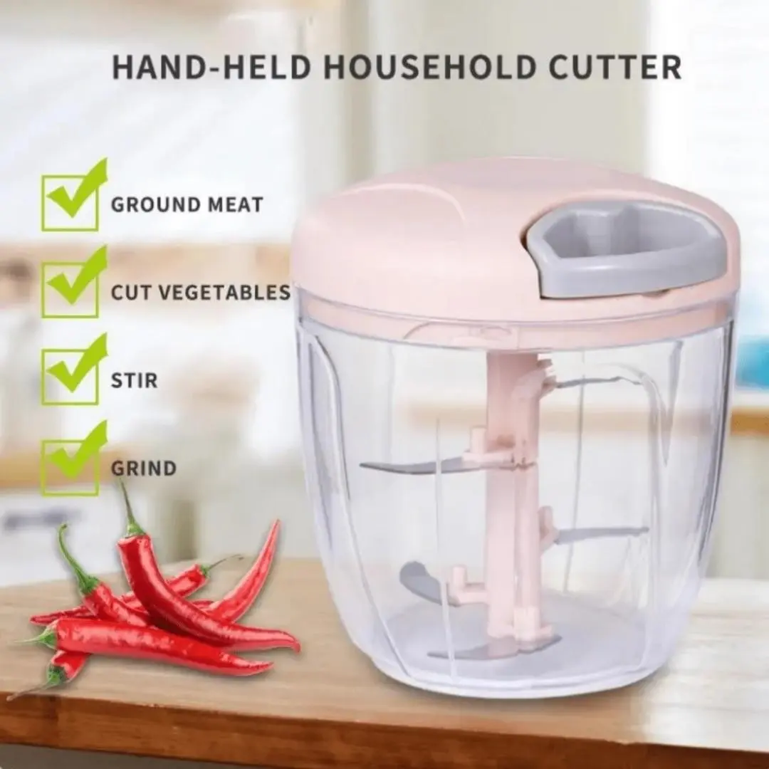 900ML Manual Garlic Press, Multi-Functional Kitchen Tool, Hand-Crank Meat Grinder, Vegetable Chopper, Easy-To-Use Cooking Aide, Veggie Chopper, Multifunction Vegetable Chopper