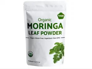 Organic Moringa Leaf Powder 4 oz - USDA Certified Pure Moringa Oleifera Superfood Powder - Green Smoothie, Tea, Energy Booster - Pure Ayurveda Products