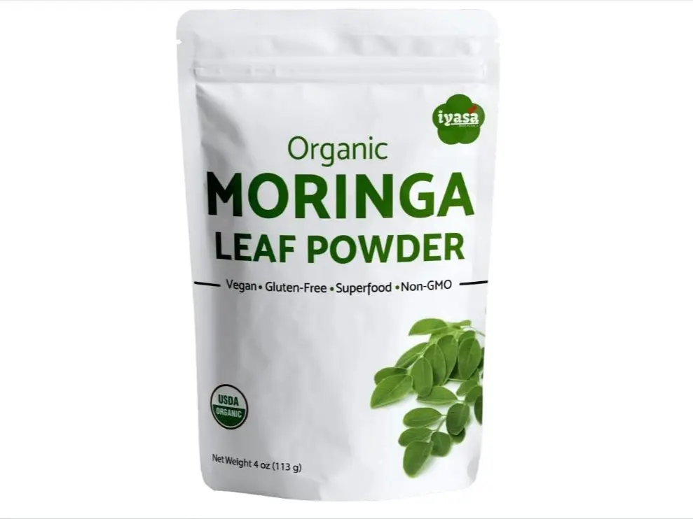 Organic Moringa Leaf Powder 4 oz - USDA Certified Pure Moringa Oleifera Superfood Powder - Green Smoothie, Tea, Energy Booster - Pure Ayurveda Products