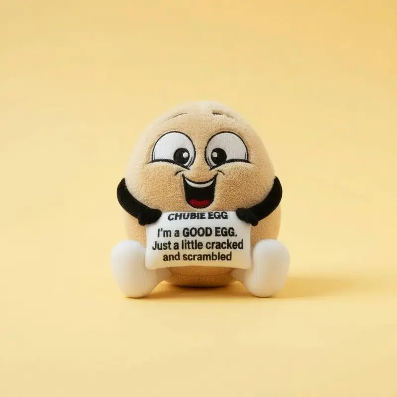 Chubiez™ Benny the Egg Plushy Soft Squishy Comfort Buddy with Supportive Community & Free Sessions with Licensed Psychologists