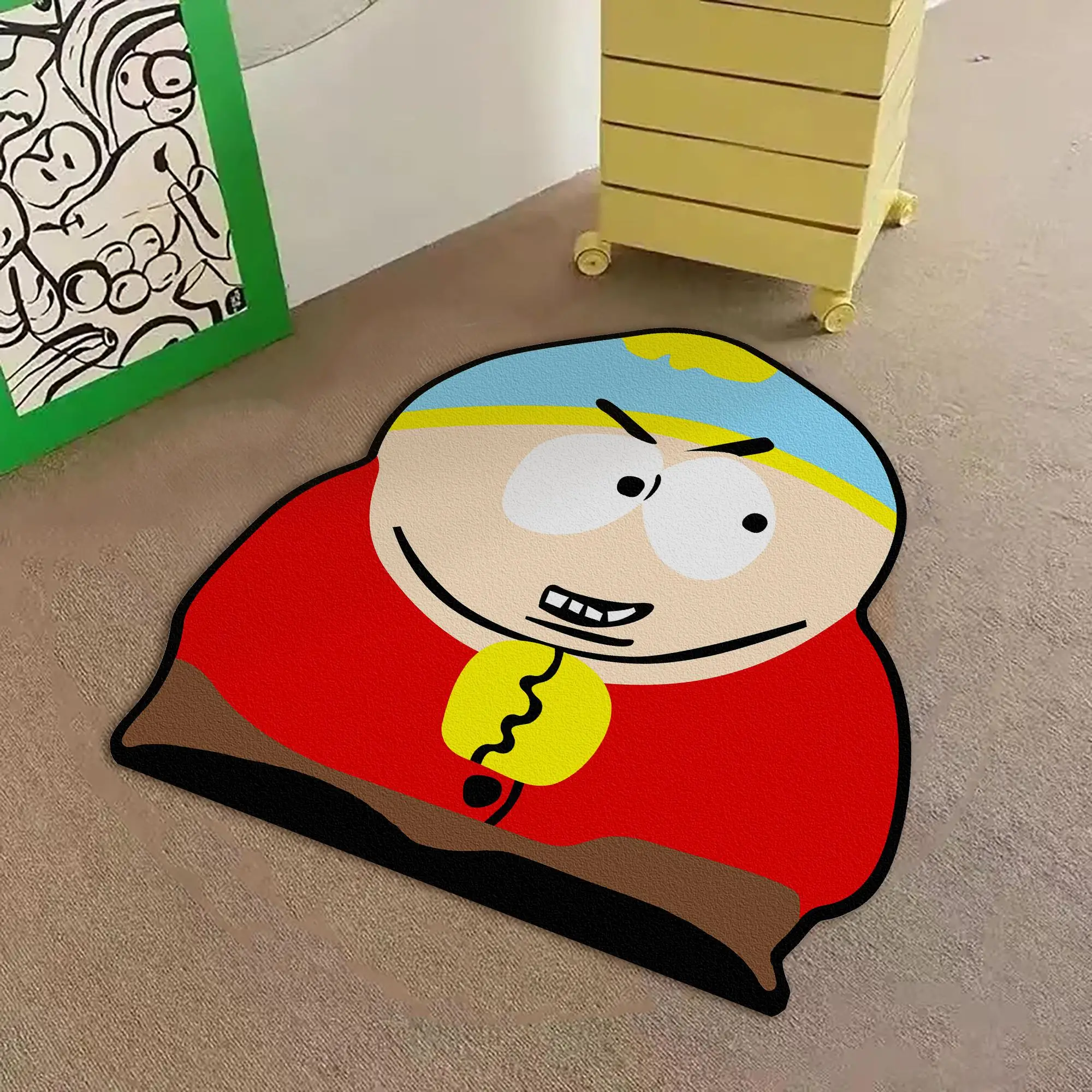 Cartoon Irregular Characters Floor Mat, Soft Comfortable Carpet, Decorative Area Rug for Home Living Room Bedroom, Home Decor