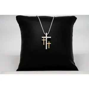 Sterling Silver CZ Resurrection Cross® Pendant 1" Tall