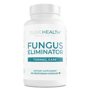 Healthcare PureHealth Research Fungus Eliminator Toenail Care Full-Spectrum 60 Vegetarian Capsules for Soothing Repair & Stimulating Clear Nail Growth Non-GMO Natural Healthcare Solution