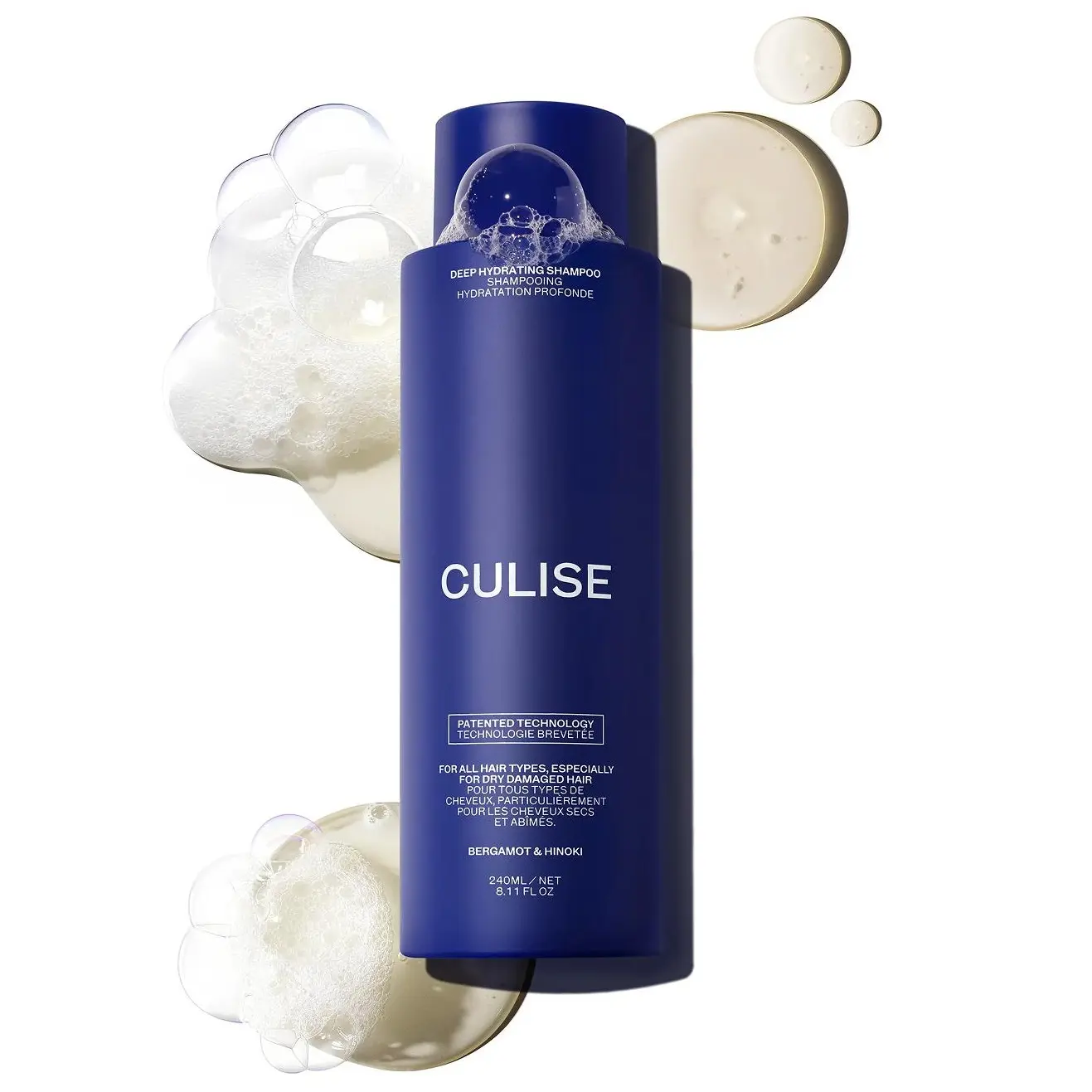 CULISE Korean Hydrating Shampoo for Dry, Damaged, Color-Treated - Instantly Moisturizes, Hydrates - Rice Water, Probiotics, Hyaluronic Acid, Argan Oil, Caffeine, Sulfate Free - 12-Week Supply