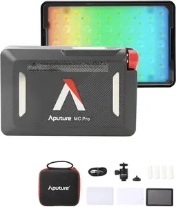 Aputure MC Pro RGB Video Light with APP Control, Built-in 4200mAh Rechargeable Battery LED Camera Light