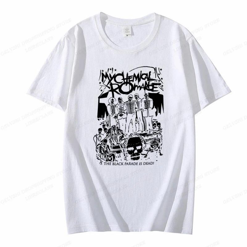Vintage My Chemical Romance Spider Logo Emo Punk Rock Band Men's Oversized Graphic T-Shirt | Retro Alternative Rock MCR Band Tee Streetwear Bootleg Fan Gift Novelty Tee