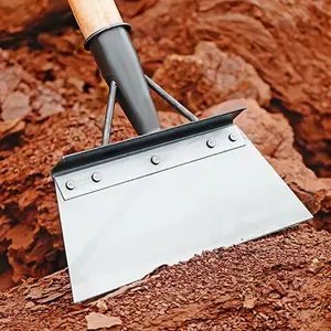 Heavy-Duty Stainless Steel Shovel Multi-Functional Garden Cleaning Tool with Ergonomic Design for Moss Weeds and Snow Handle-Free Gardening Shovel Manganese Steel Trenching Spade Steel Snow Shovel