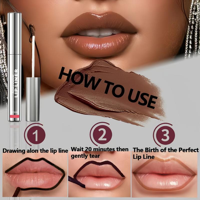 4Pcs Peel off Lip Liner Stain, Lip Gloss Lip Tint Set, Peel Off Nude Lipliner Makeup Velvet Matte Tattoo Peel Off Lip Liner Set Long-Lasting Waterproof Transfer-proof Brightening