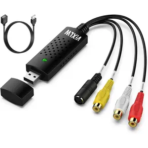 Video Capture Card  Rca To Usb Device 2.0 Vhs Digital Converter Vcr Convert From Mini Dv Hi8 Dvd For Mac/pc