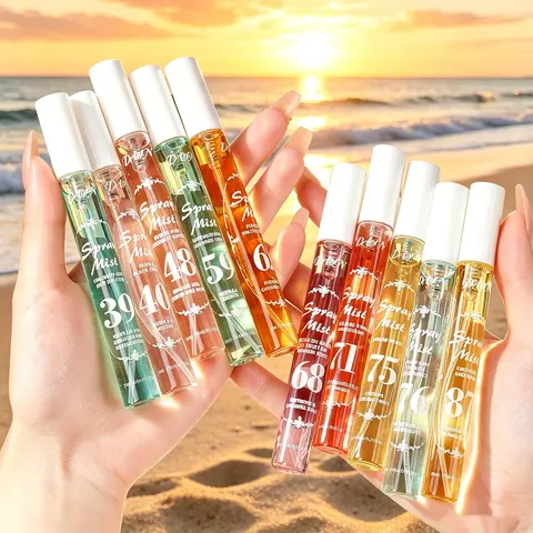 Limited Edition Summer Brazilian Alcohol-Free Fragrance Spray Set - 10 Mini 100ml Bottles, Elegant Floral & Fruity Mist, Natural Fresh Scent, Daily Elegance, Ideal for Travel/Home Use, Halloween Ensemble