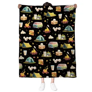 1PC marshmallow blanket, camping blanket, gifts for campers, gifts for camping lovers, cute blanket, camping gifts for couples, marshmallow cookie blanket